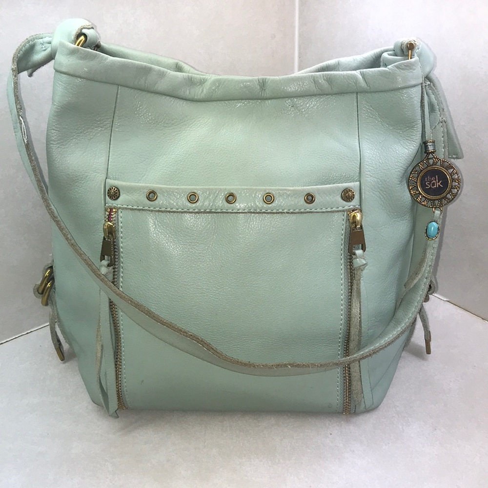 The Sak turquoise shoulder bag